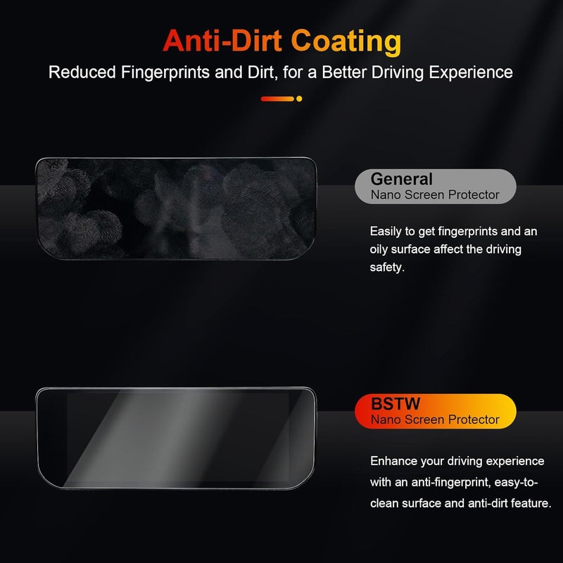 BSTW for 2025 Mazda CX-90 Screen Protector for 2024 2025 CX-90 3.3 Turbo Select/2024 CX90 PHEV Preferred 10.25" Center Display Bubble Free Soft Nano Protective Film 2PCS - Image 2
